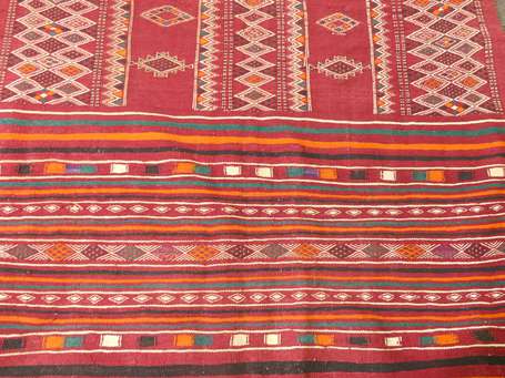 Kilim Merghoum (chaine et trame en laine), 