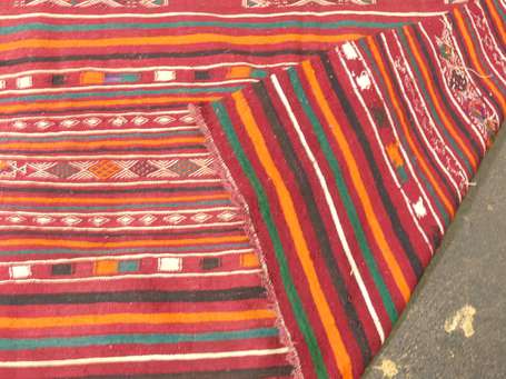 Kilim Merghoum (chaine et trame en laine), 