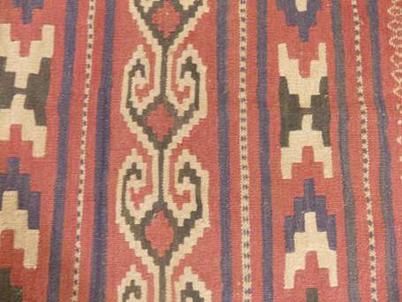 Kilim caucasien (chaine et trame en laine), 