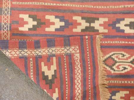 Kilim caucasien (chaine et trame en laine), 