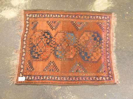 Tapis Afghan (chaine, trame et velours en laine), 