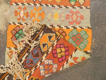 Bande de kilim turc (chaine et trame en laine), 