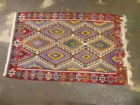 Kilim turc (chaine et trame en laine), Turquie, 