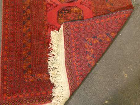 Tapis Afghan (chaine, trame et velours en laine), 