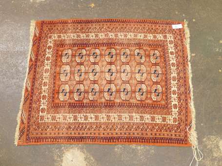 Tapis Boukhara Tekké (chaine, trame et velours en 