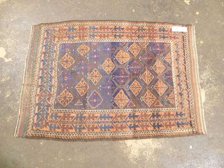 Tapis Beloutch (chaine, trame et velours en 