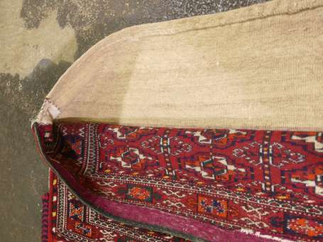 Tapis de selle turkmène (chaine, trame et velours 