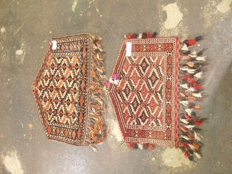Deux tapis de selle Asmalik (chaîne, trame et 