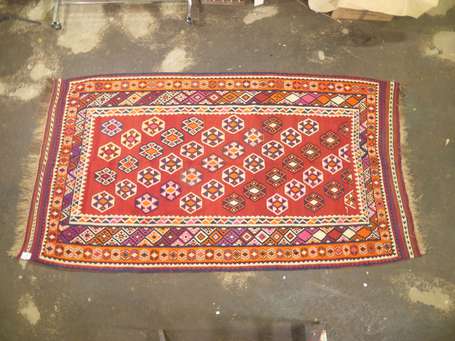 Kilim caucasien (chaine et trame en laine), vers 