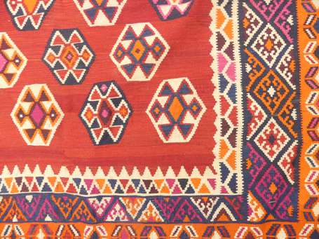 Kilim caucasien (chaine et trame en laine), vers 