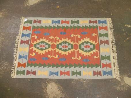 Kilim indien (chaine et trame en laine), vers 1950