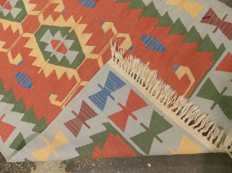 Kilim indien (chaine et trame en laine), vers 1950