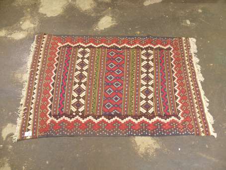 Kilim iranien Afschar (chaîne et trame en laine), 