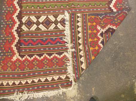 Kilim iranien Afschar (chaîne et trame en laine), 