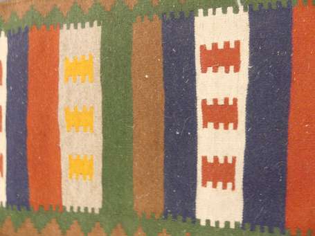 Kilim turc (chaine et trame en laine Vers 1950. 