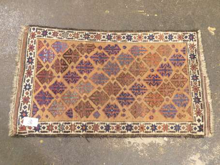 Tapis kurde (chaine, trame et velours en laine), 