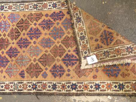 Tapis kurde (chaine, trame et velours en laine), 