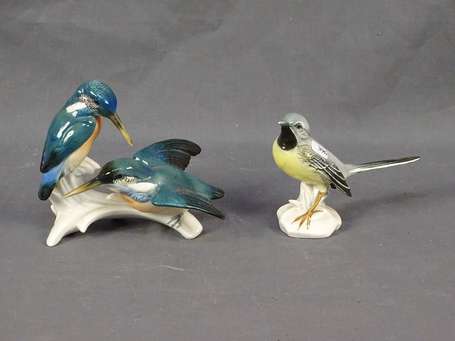 Oiseaux 2 sujets en porcelaine