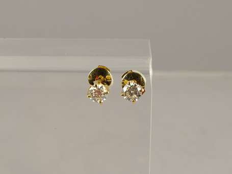 Paire de boucles d'oreilles en or jaune 18 k 