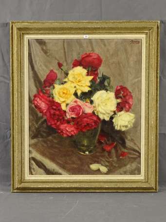 JORON Maurice (1883-1937) - Bouquet de roses, 