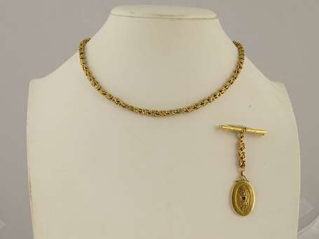 Collier en or jaune 18K (750°/°°) maille fantaisie