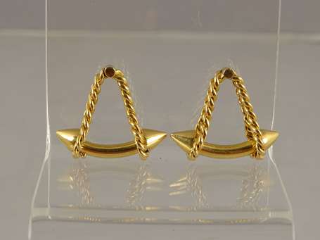 Paire de boutons de manchettes en or 18K 