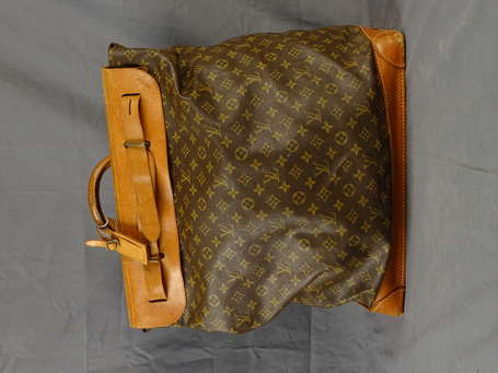 sac de voyage louis vuitton steamer bag travel bag en toile monogram et  cuir naturel