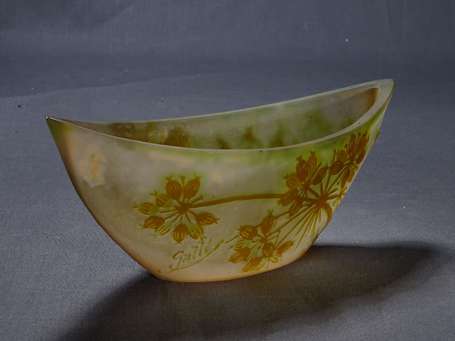 GALLE Emile - Coupe navette en verre multicouches 