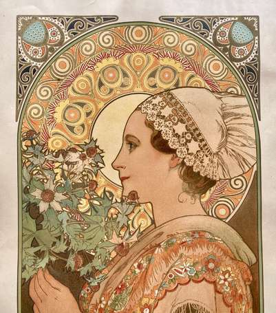 MUCHA Alphonse 1860-1939 Bretonne de Guérande ou 