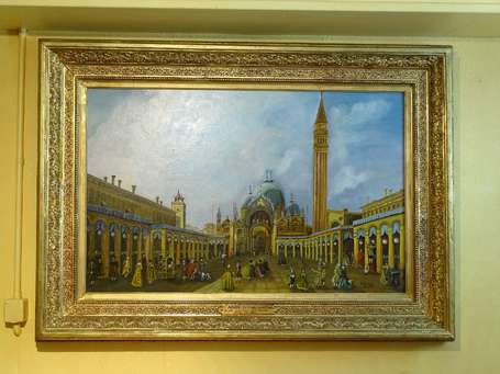 Venise la place Saint Marc Huile sur toile