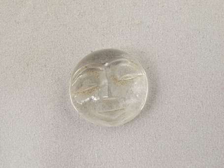 Cristal de roche taillé en lune de 14,60 cts.