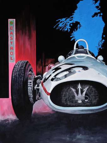 HARDY Eric (1969-) Maserati F250. Acrylique sur 