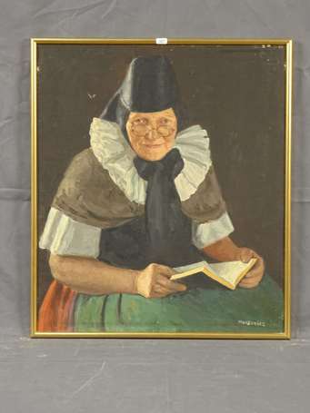 MARKOWICZ Arthur 1872-1934 Portrait de femme Huile