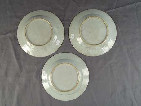 CHINE - Compagnie des Indes - 3 Assiettes en 