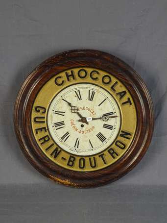 CHOCOLAT GUERIN-BOUTRON : Horloge en tôle 