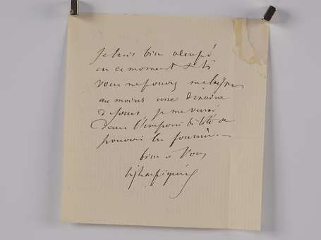 HARPIGNIES (Henri) - 1819-1916 - Lettre autographe