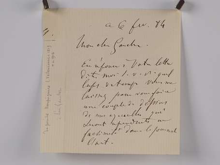 HARPIGNIES (Henri) - 1819-1916 - Lettre autographe