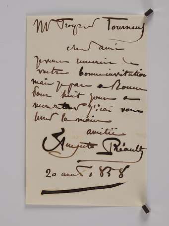PRÉAULT (Auguste) - 1809-1879 - Lettre autographe 