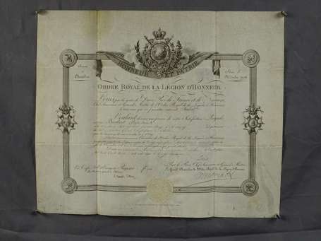 Diplôme de l'Ordre de la Légion d'Honneur, grade 