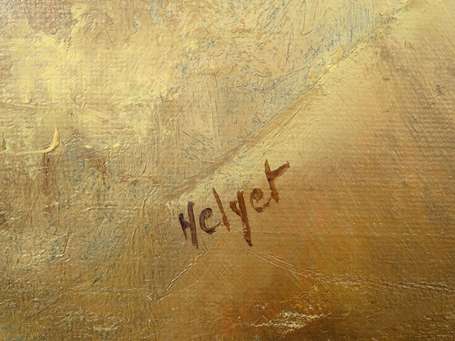 HELYET (1935- ) Buste dénudé. Huile sur toile 