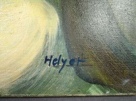 HELYET (1935- ) 4 huiles sur toiles, joint Solange