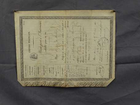 Famille Deloc/Batardy - 1858 - Passeport Bartardy 
