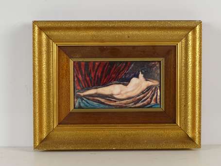 PAPAULT Georges Xxé Femme allongée nue de dos. 