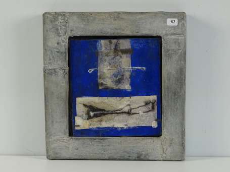 PEN'DU Yannick 1960- Composition sur bleu 