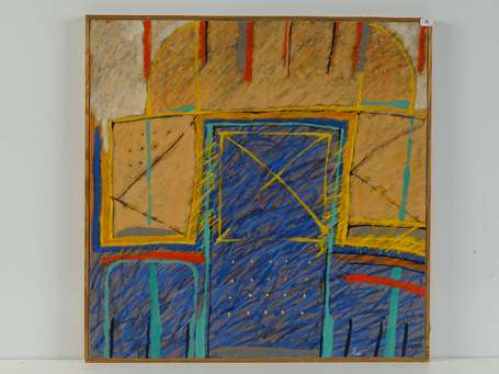 SEROR Louis 1943- Architectures Acrylique sur 