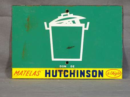 HUTCHINSON /Matelas - À l'Aigle : Plaque émaillée 