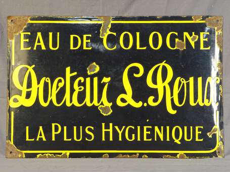 DOCTEUR L.ROUX Eau de Cologne : Plaque émaillée 