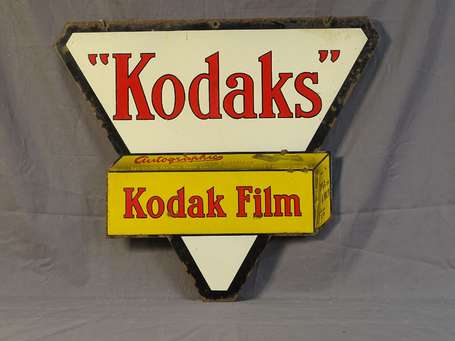 KODAKS Verichrome : Plaque émaillée double-face à 