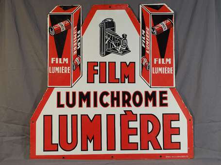 LUMIÈRE : Plaque émaillée double-face à suspendre.