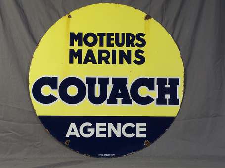 COUACH Moteurs Marins « Agence » : Plaque émaillée